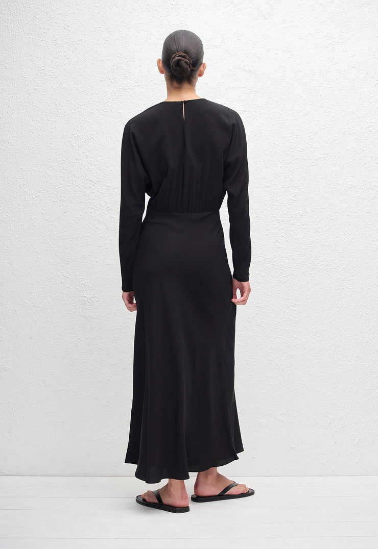 Magyar Bias Slip Dress - Black - Matteau