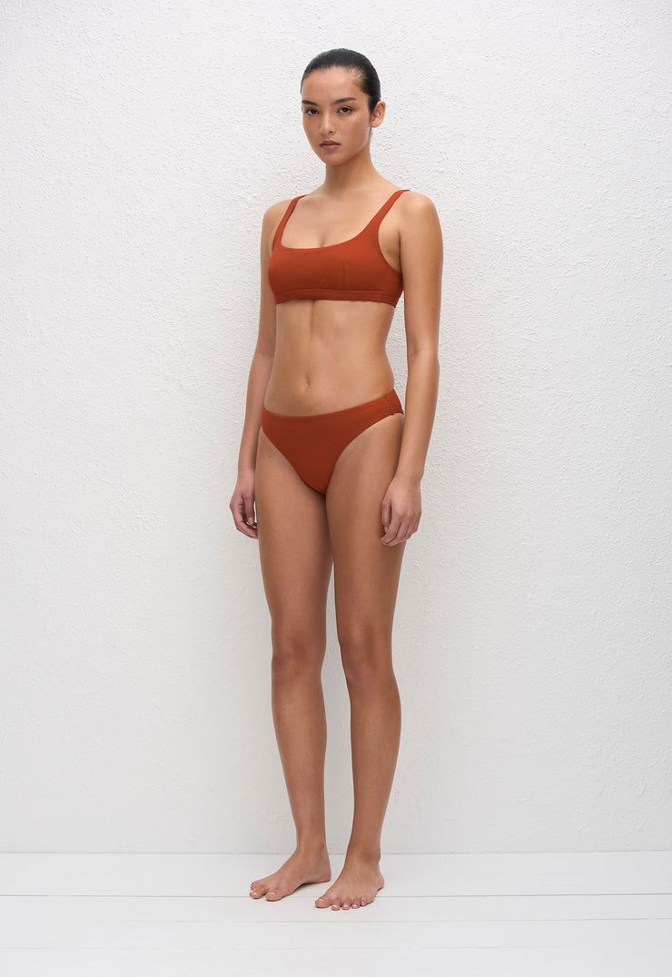 Nineties Crop Top - Tomato Crinkle - Matteau