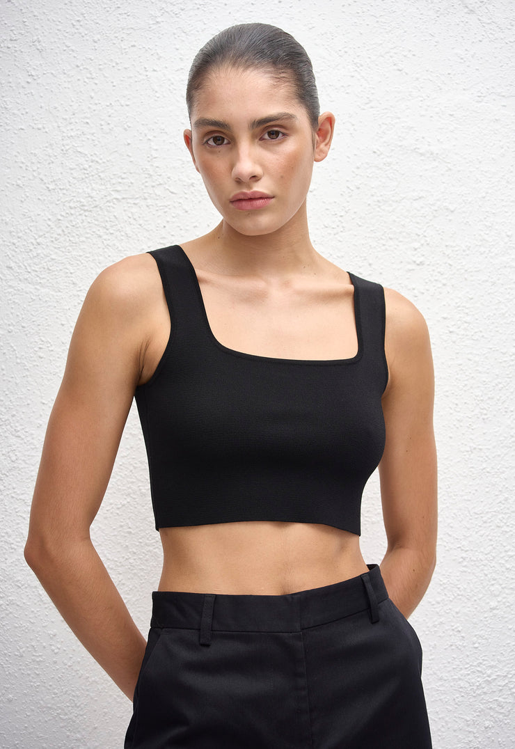 Nineties Crop Tank - Black - Matteau