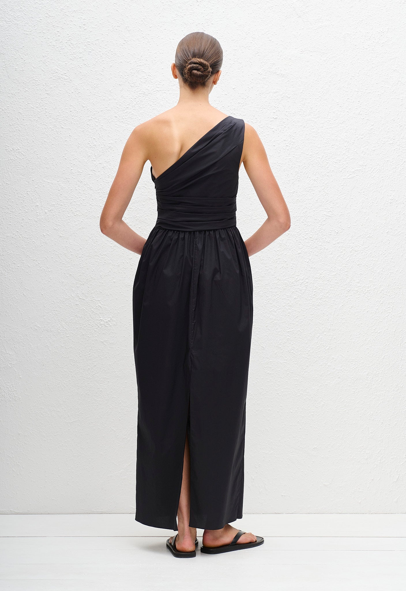 One Shoulder Tulip Dress - Black - Matteau
