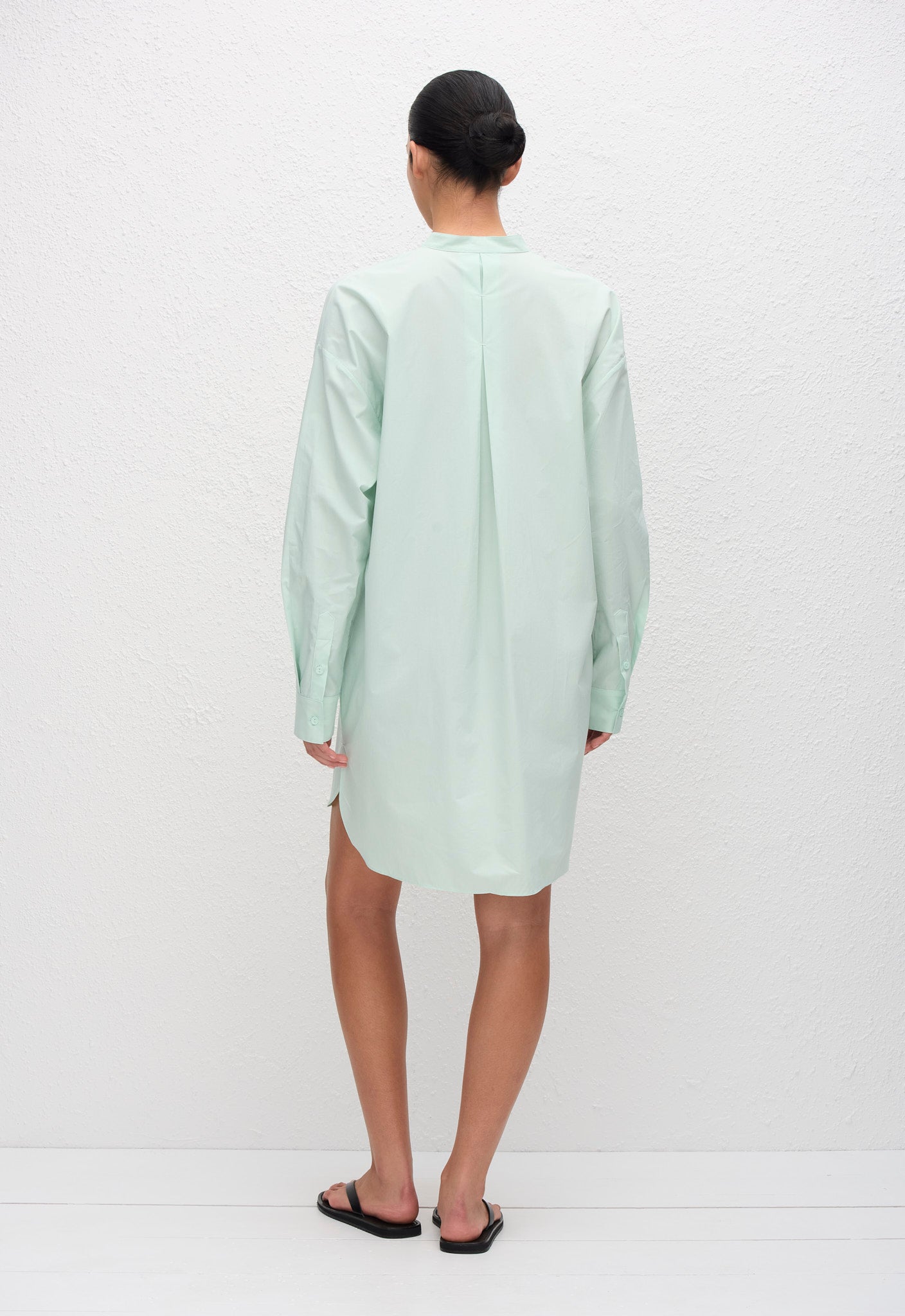 Popover Mini Shirt Dress - Mint - Matteau