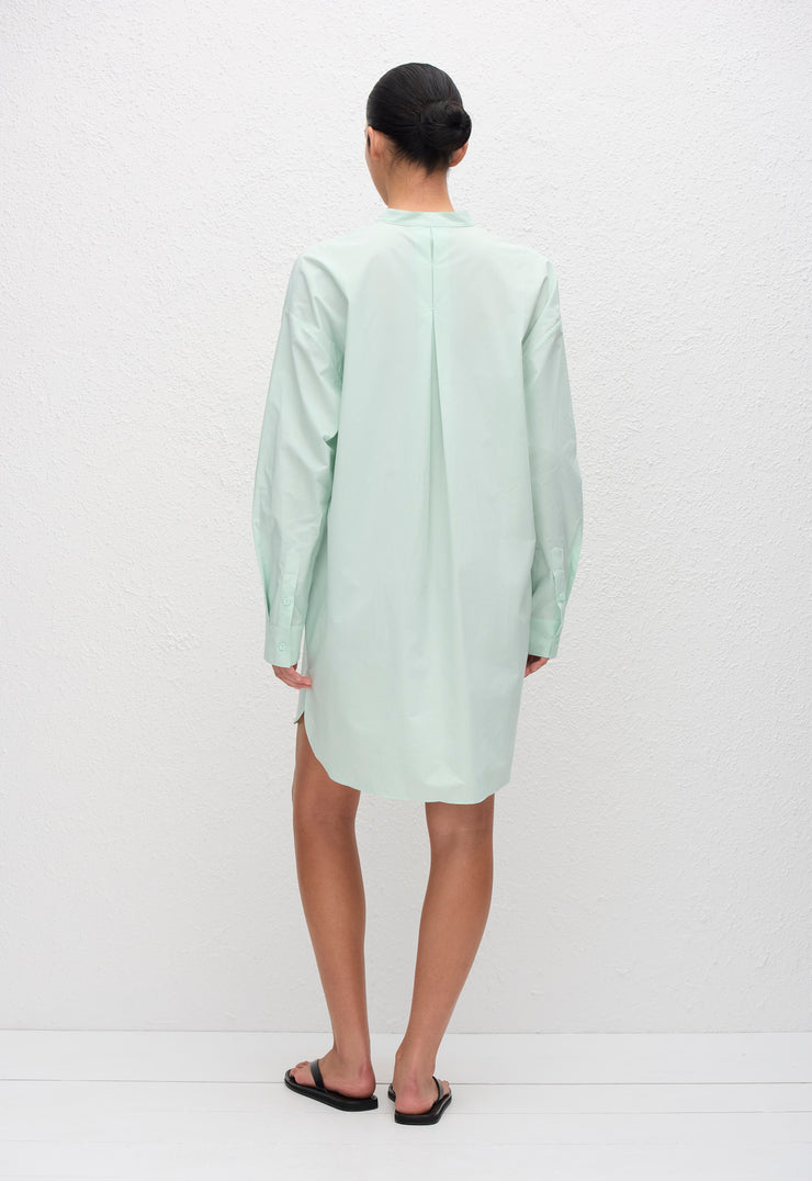 Popover Mini Shirt Dress - Mint - Matteau