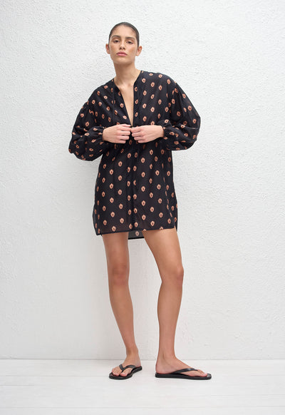 Popover Mini Tie Dress - Vida - Matteau