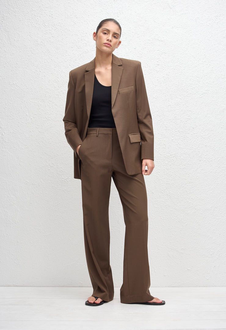 Relaxed Tailored Blazer - Coffee - Matteau