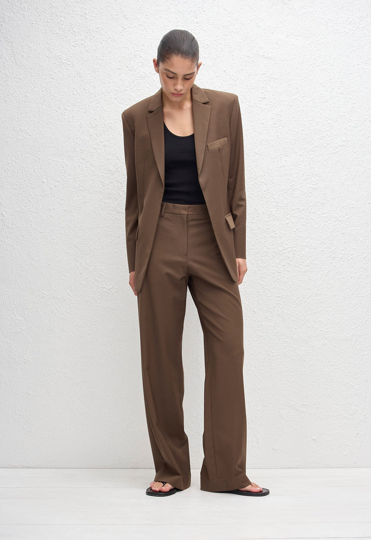 Relaxed Tailored Blazer - Coffee - Matteau