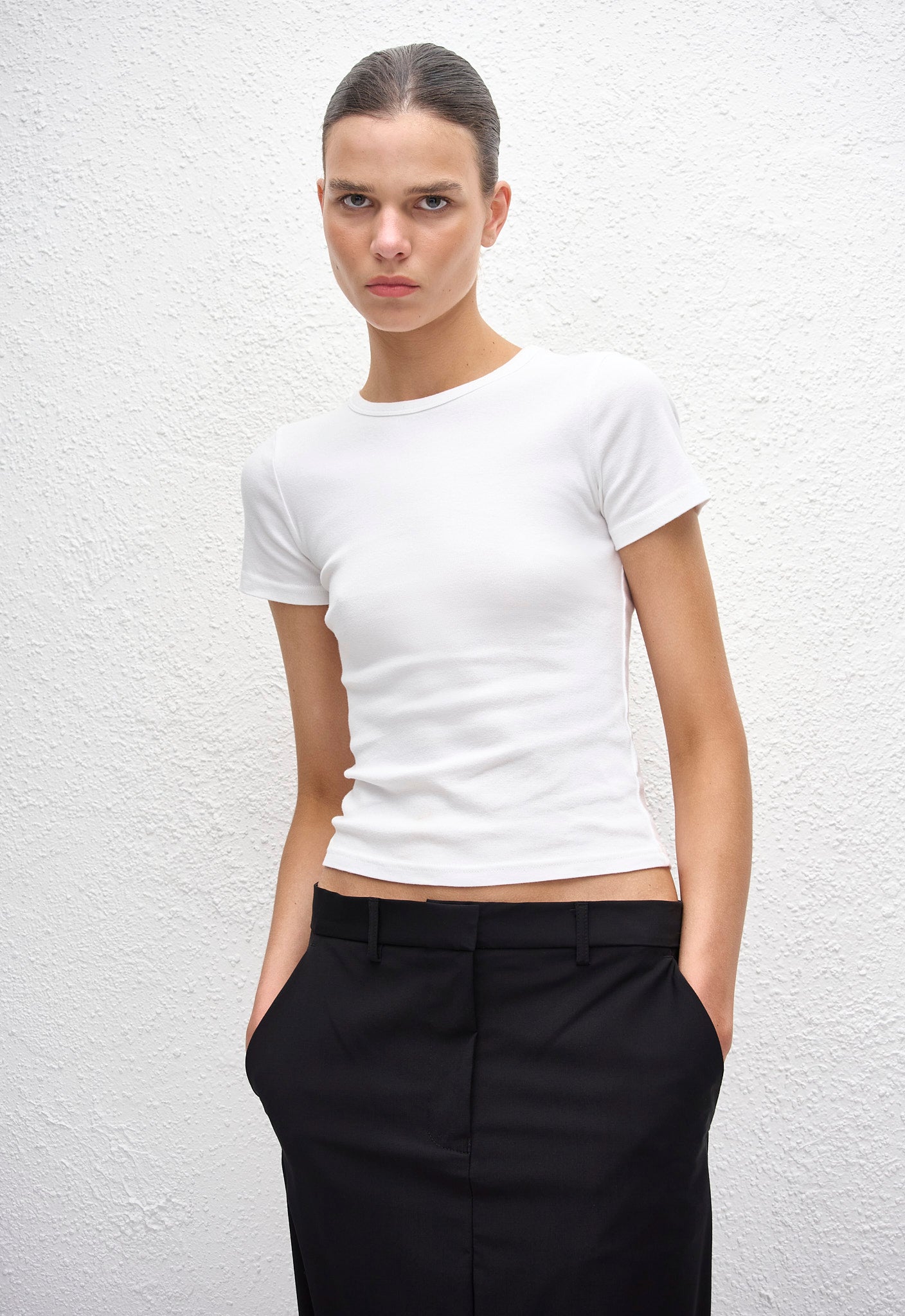 Relaxed Tailored Skirt - Black - Matteau