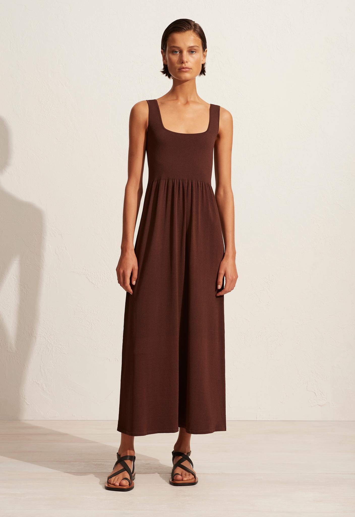 Classic Knit Dress - Cacao - Matteau