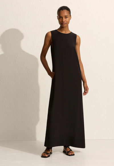 Shift Midi Dress - Black - Matteau