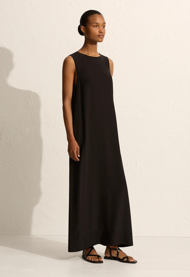 Shift Midi Dress - Black - Matteau