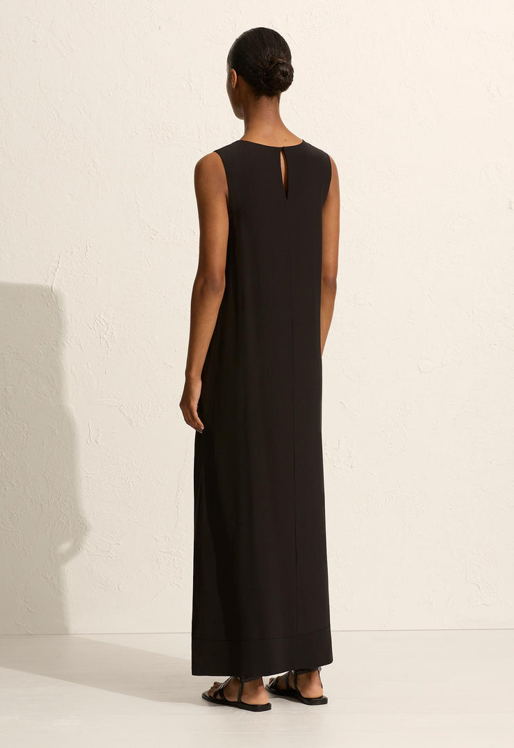 Shift Midi Dress - Black - Matteau