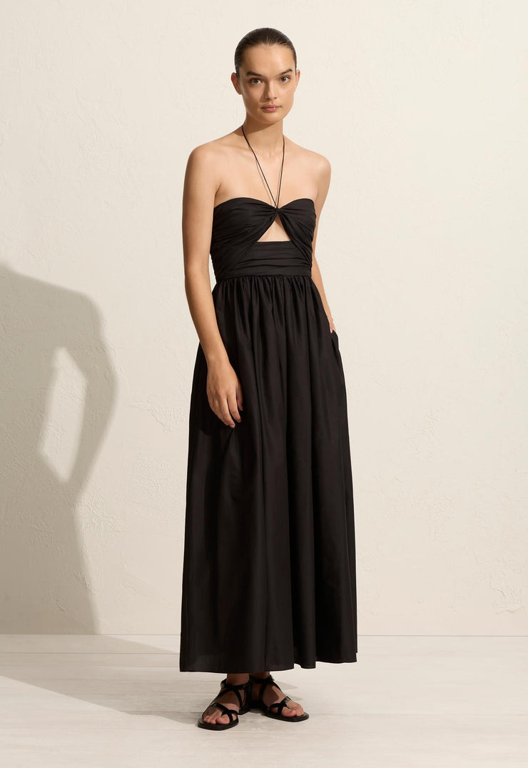 Bandeau Rouched Sundress - Black - Matteau