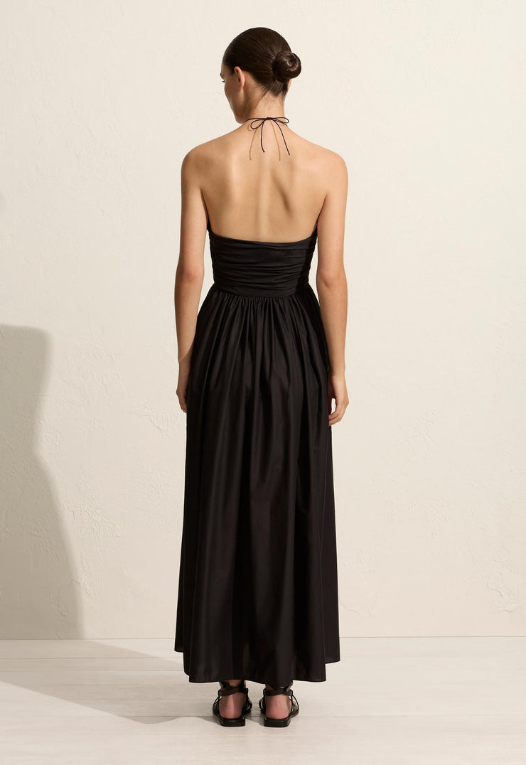 Bandeau Rouched Sundress - Black - Matteau