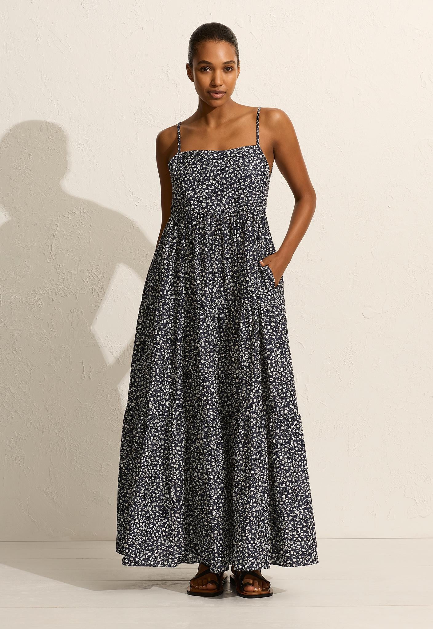 Tiered Low Back Sundress - Dandelion - Matteau