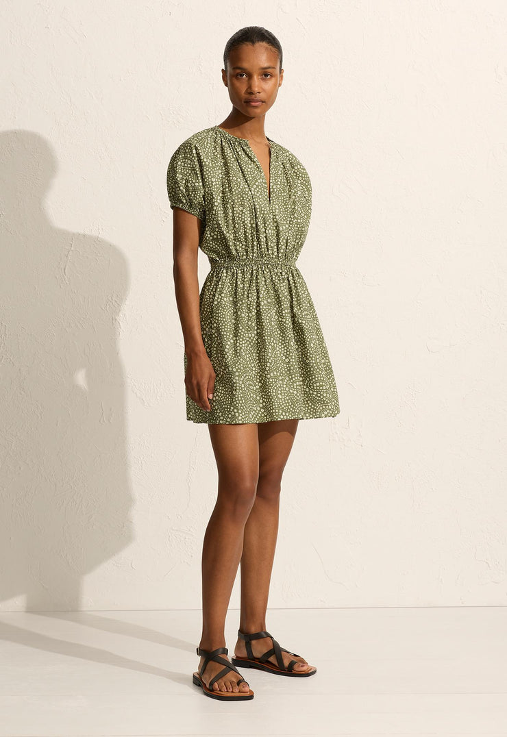 Cocoon Mini Dress - Jasmine (Olive) - Matteau