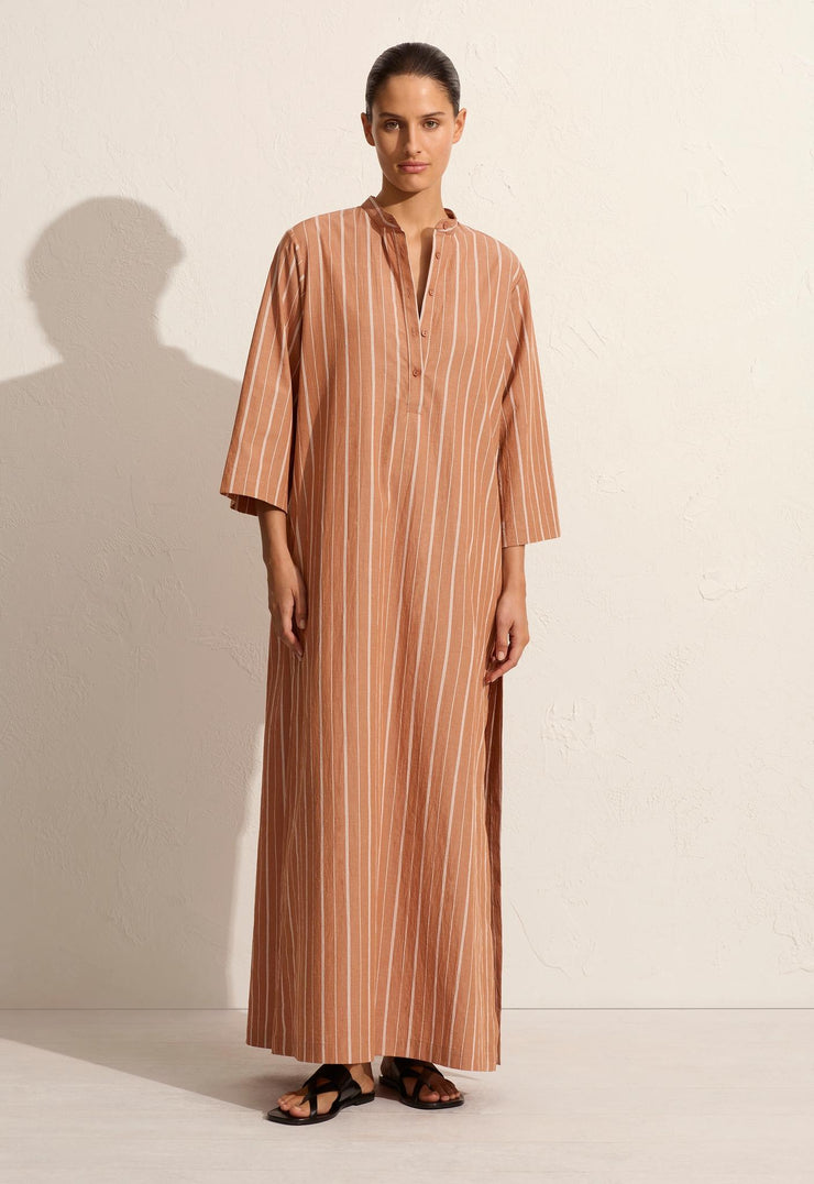 Relaxed Stripe Djellaba - Desert Stripe - Matteau