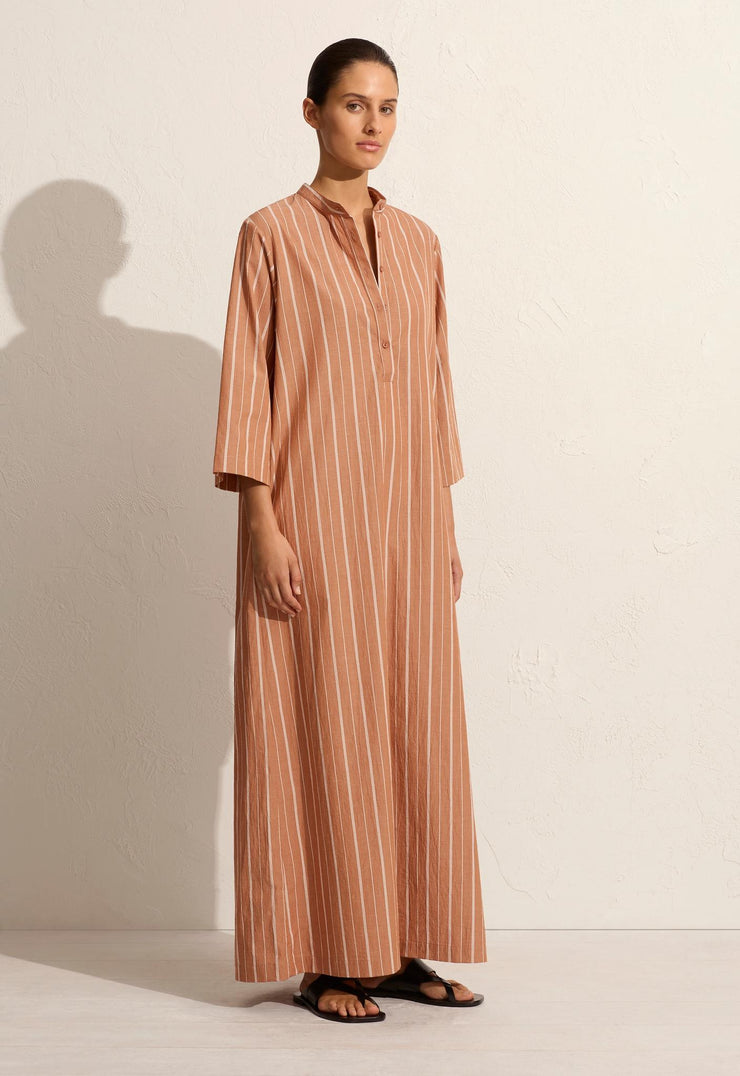 Relaxed Stripe Djellaba - Desert Stripe - Matteau
