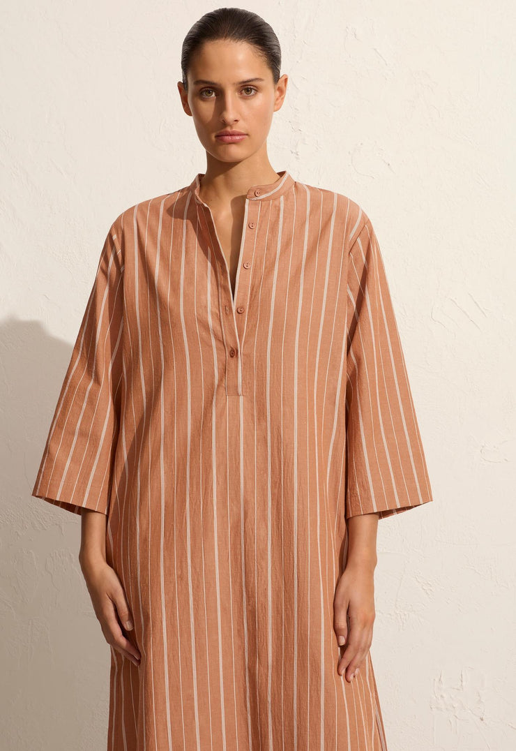 Relaxed Stripe Djellaba - Desert Stripe - Matteau