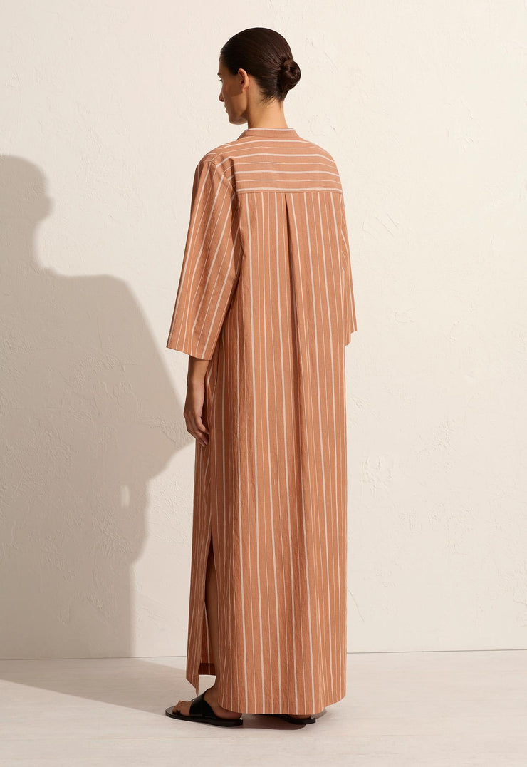 Relaxed Stripe Djellaba - Desert Stripe - Matteau