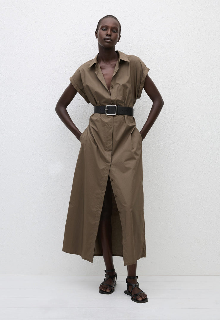 Sleeveless Shirt Dress - Birch - Matteau