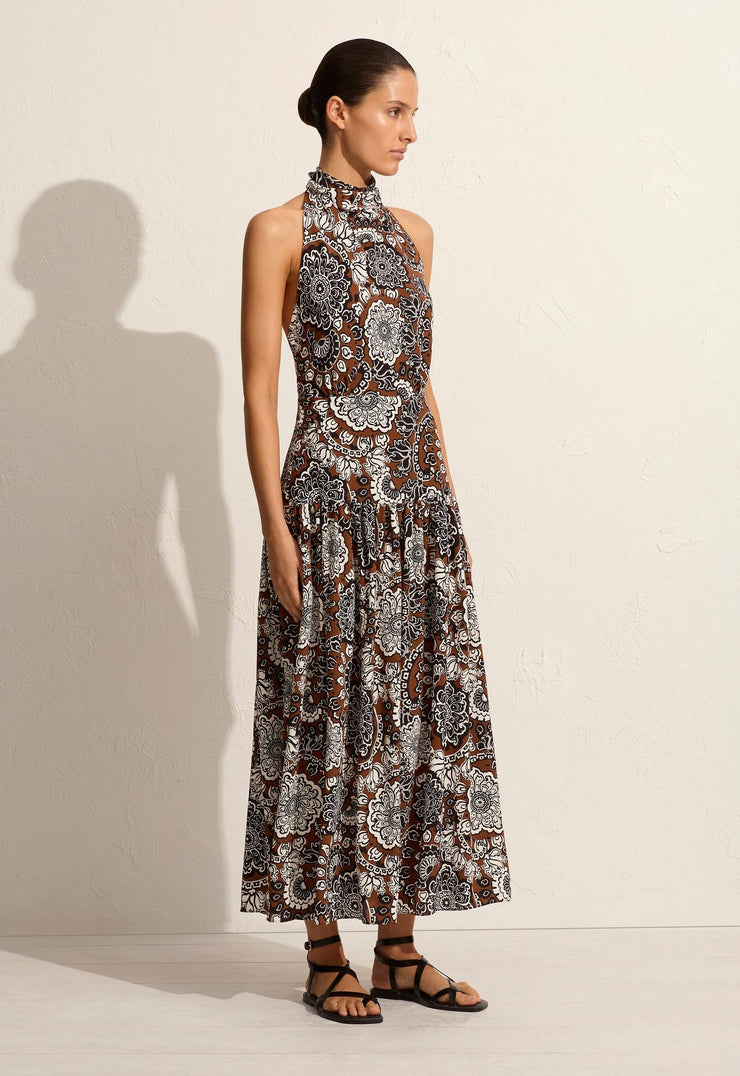 Scarf Halter Dress - Dahlia - Matteau