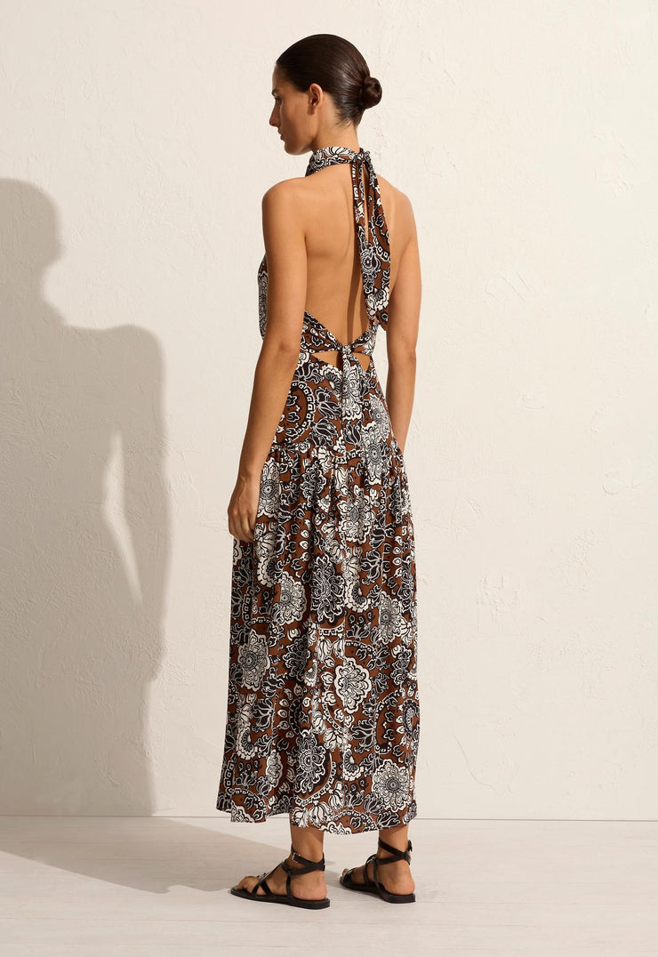 Scarf Halter Dress - Dahlia - Matteau