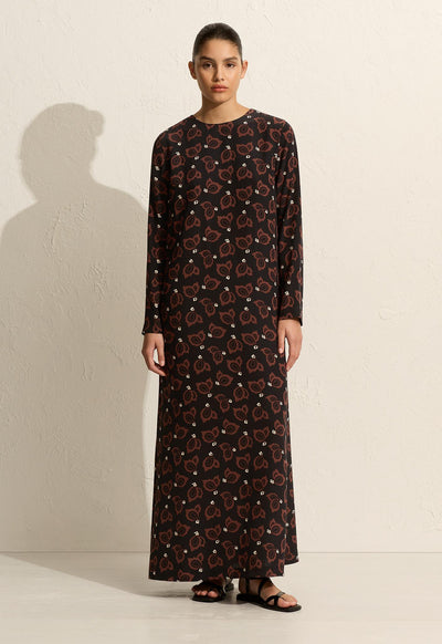 Long Sleeve Column Dress - Casablanca - Matteau