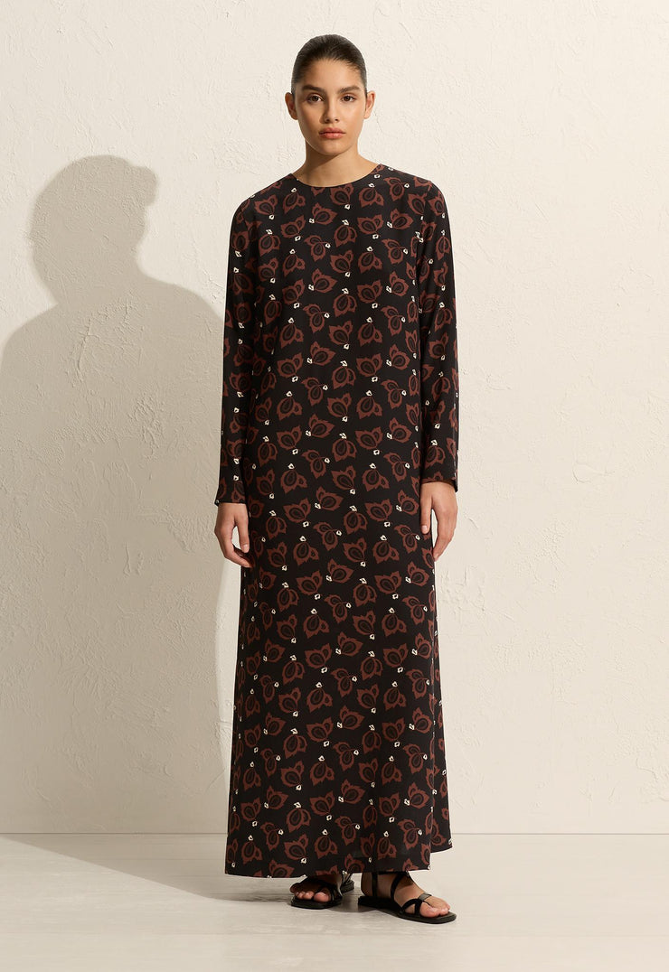 Long Sleeve Column Dress - Casablanca - Matteau