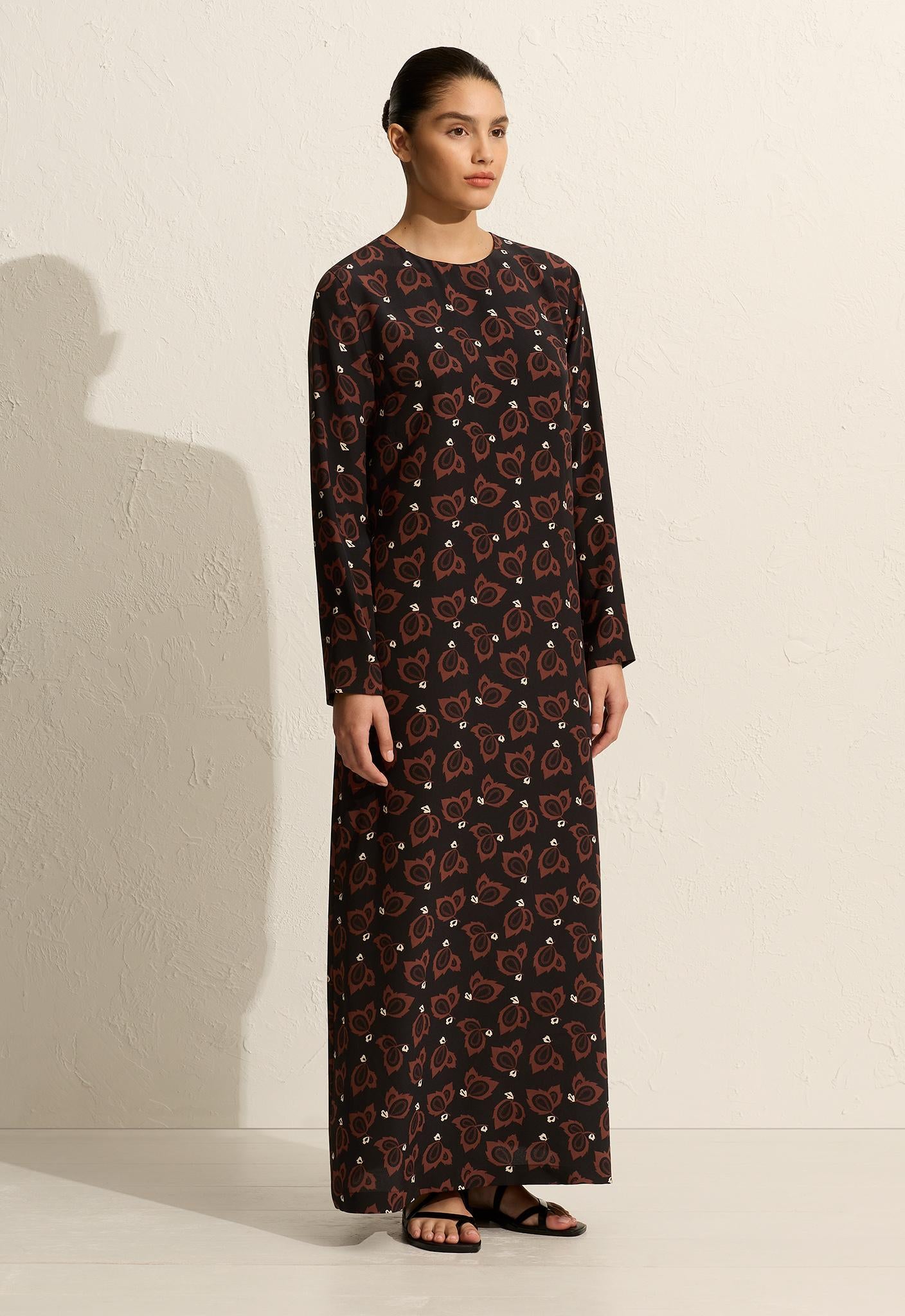 Long Sleeve Column Dress - Casablanca - Matteau