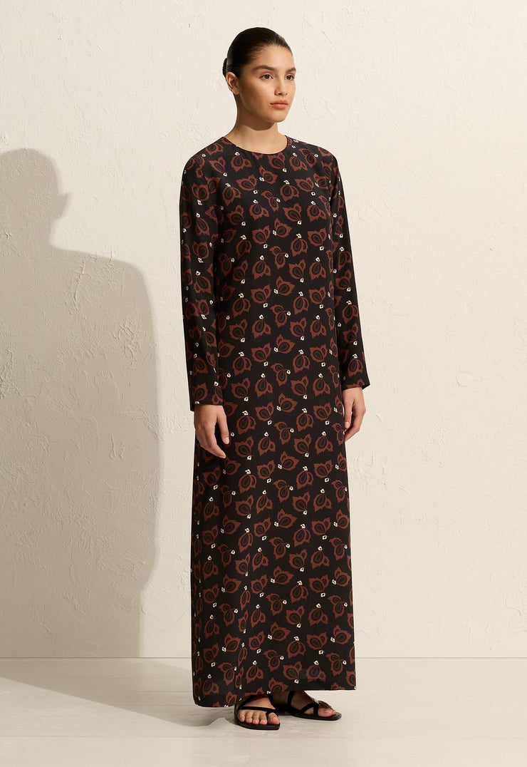Long Sleeve Column Dress - Casablanca - Matteau