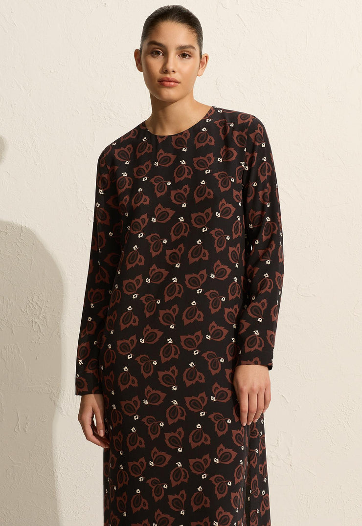 Long Sleeve Column Dress - Casablanca - Matteau