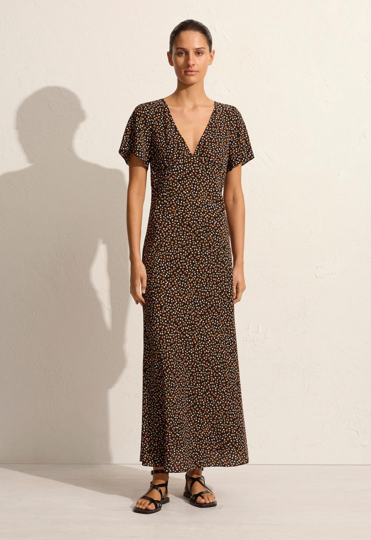 Short Sleeve Bias Dress - Meadow - Matteau