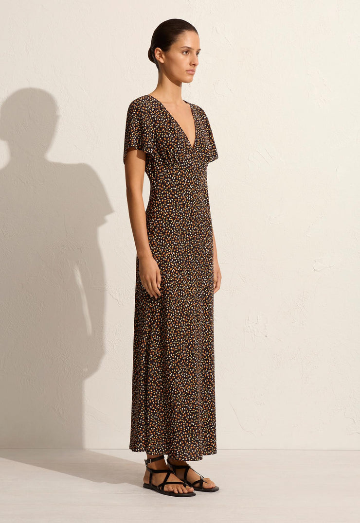 Short Sleeve Bias Dress - Meadow - Matteau