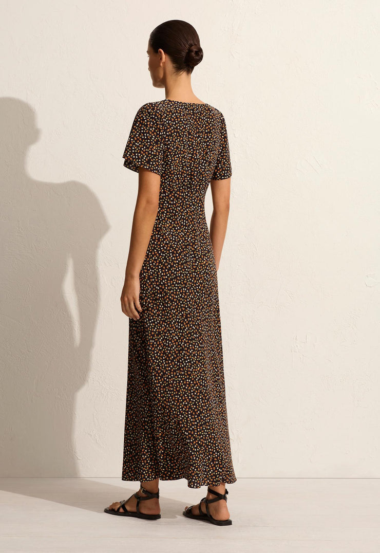 Short Sleeve Bias Dress - Meadow - Matteau