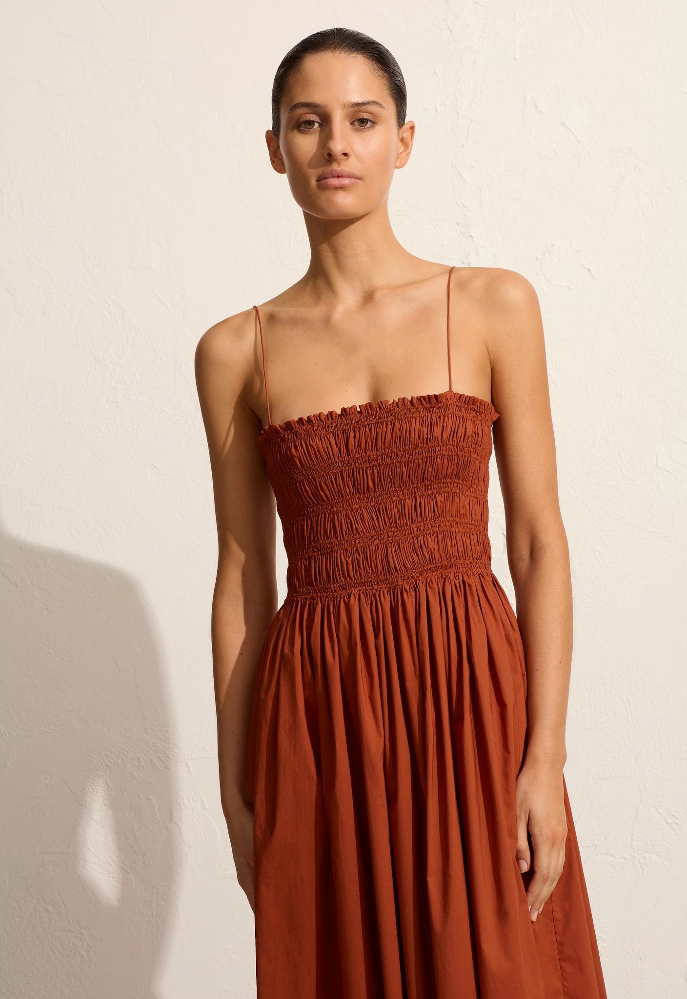 Shirred Bodice Dress - Sienna - Matteau