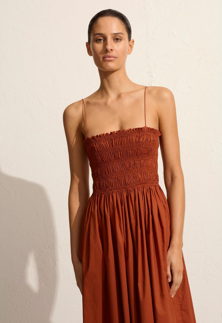 Shirred Bodice Dress - Sienna - Matteau