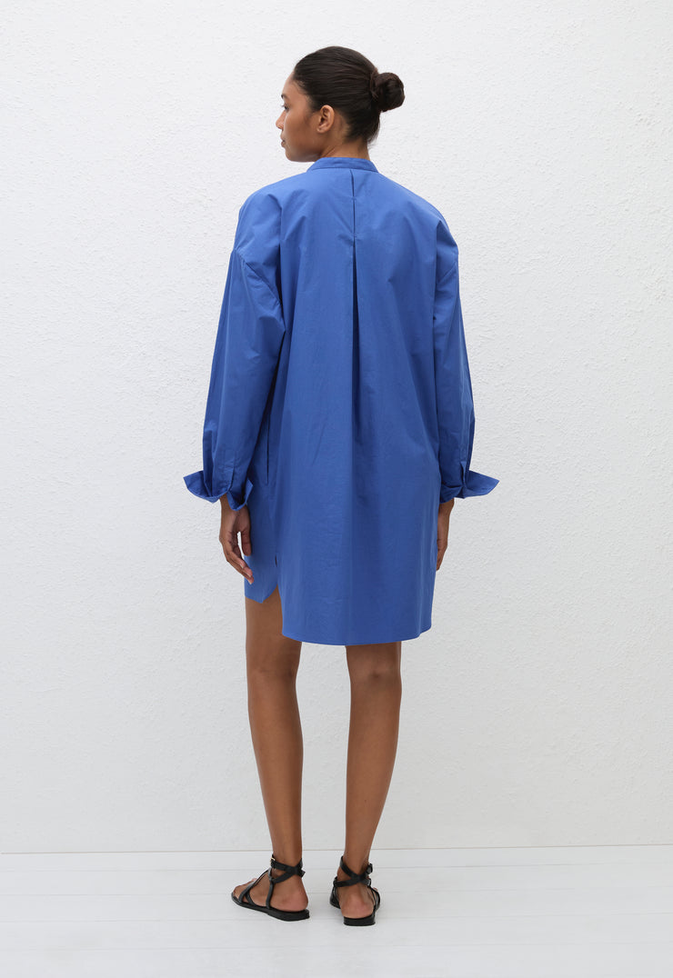 Popover Mini Shirt Dress Yves Blue - Matteau