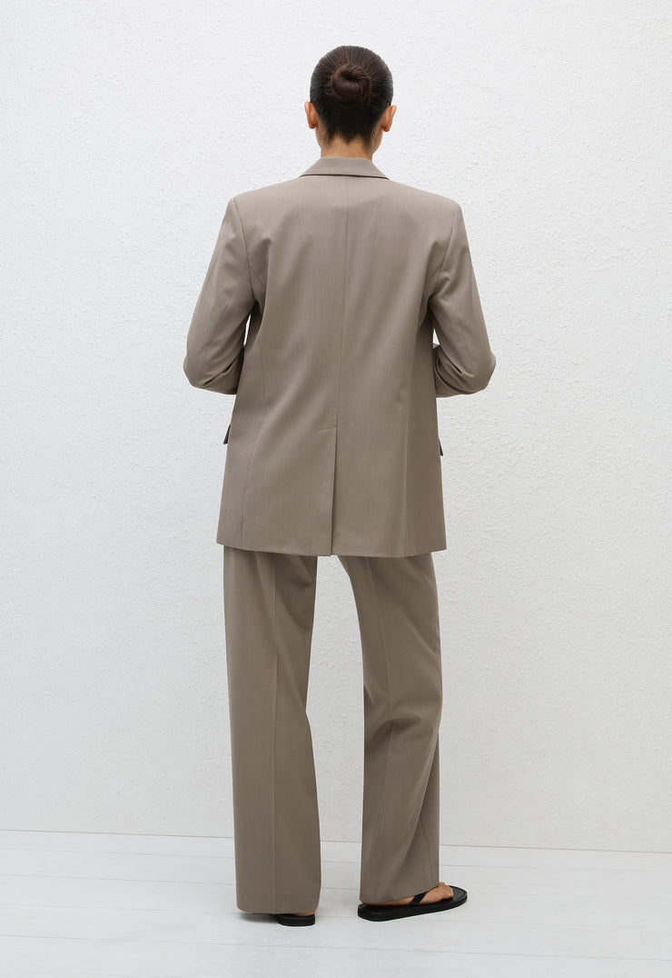 Relaxed Tailored Blazer - Taupe - Matteau