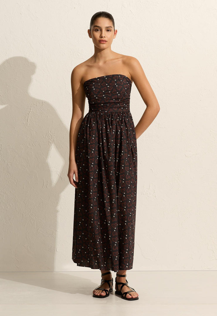 Strapless Lace Up Dress - Casablanca - Matteau