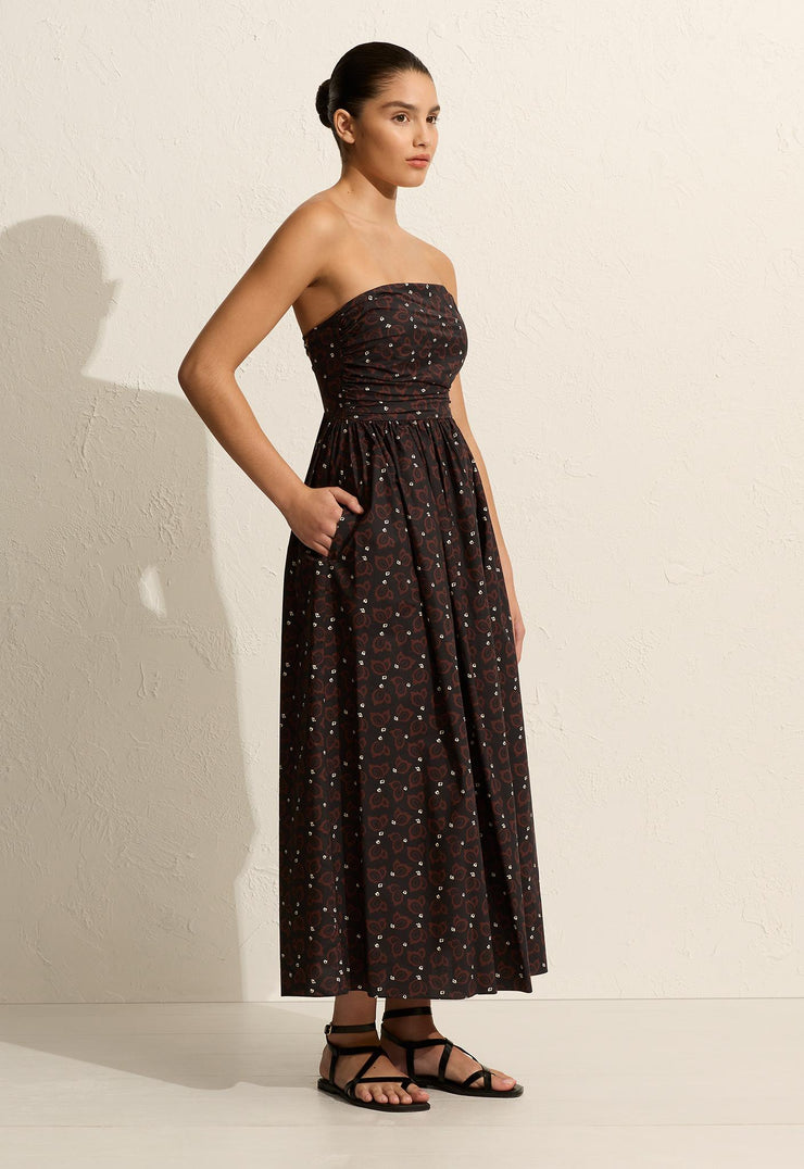 Strapless Lace Up Dress - Casablanca - Matteau