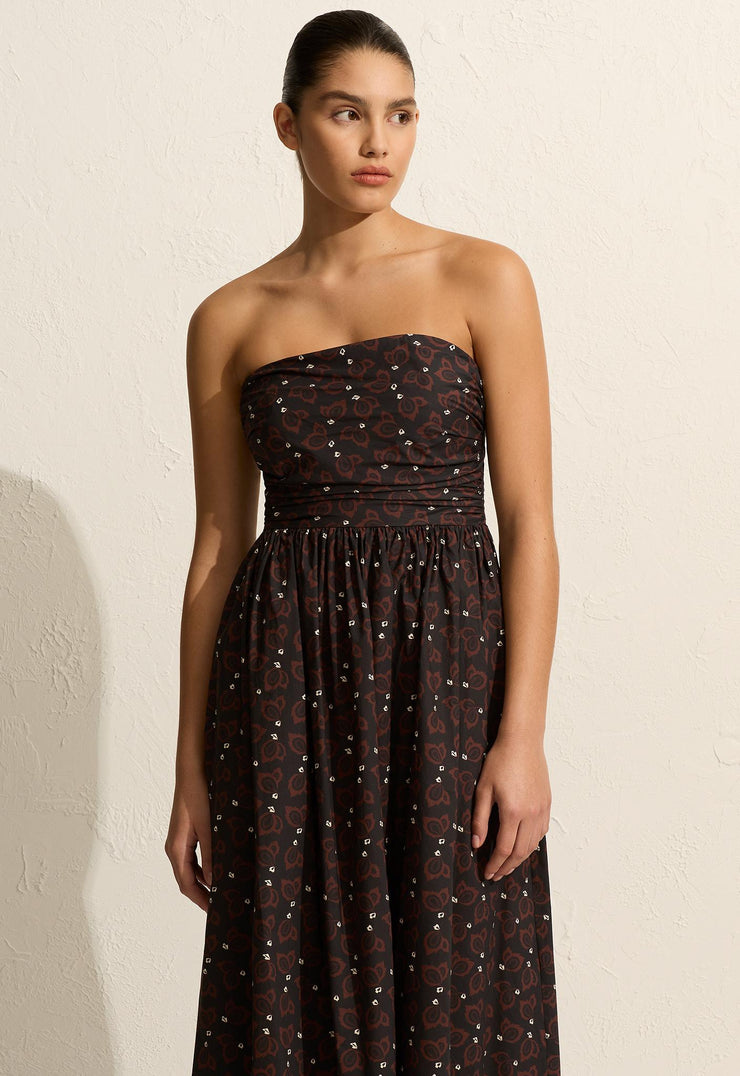 Strapless Lace Up Dress - Casablanca - Matteau