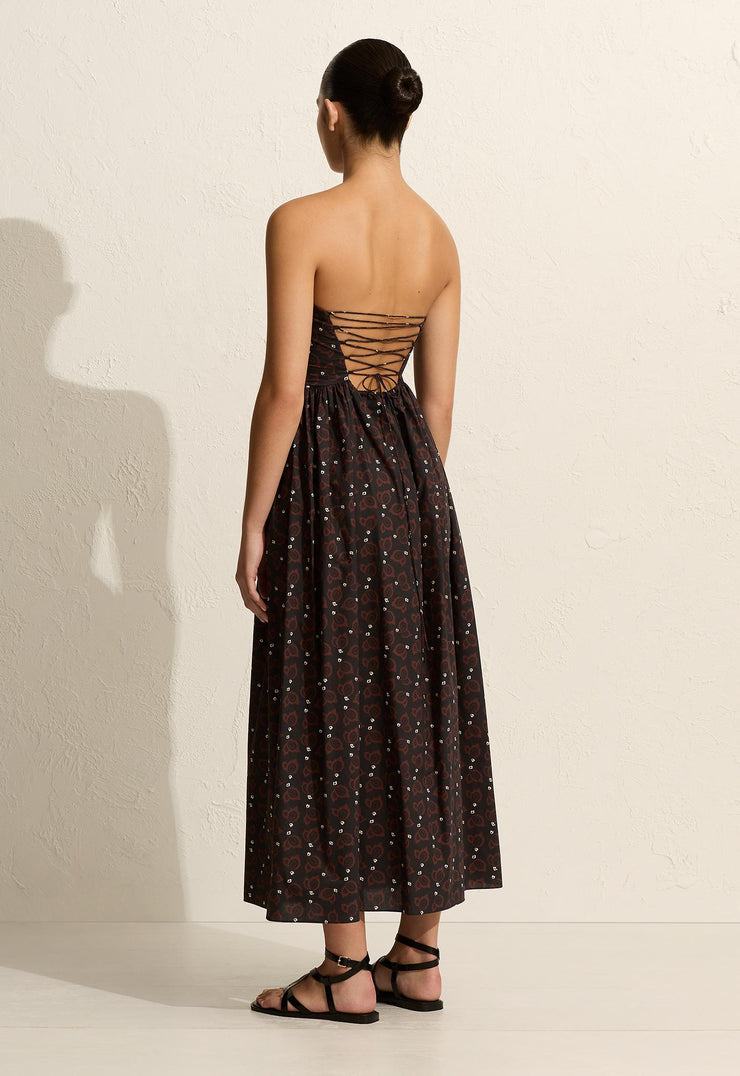 Strapless Lace Up Dress - Casablanca - Matteau