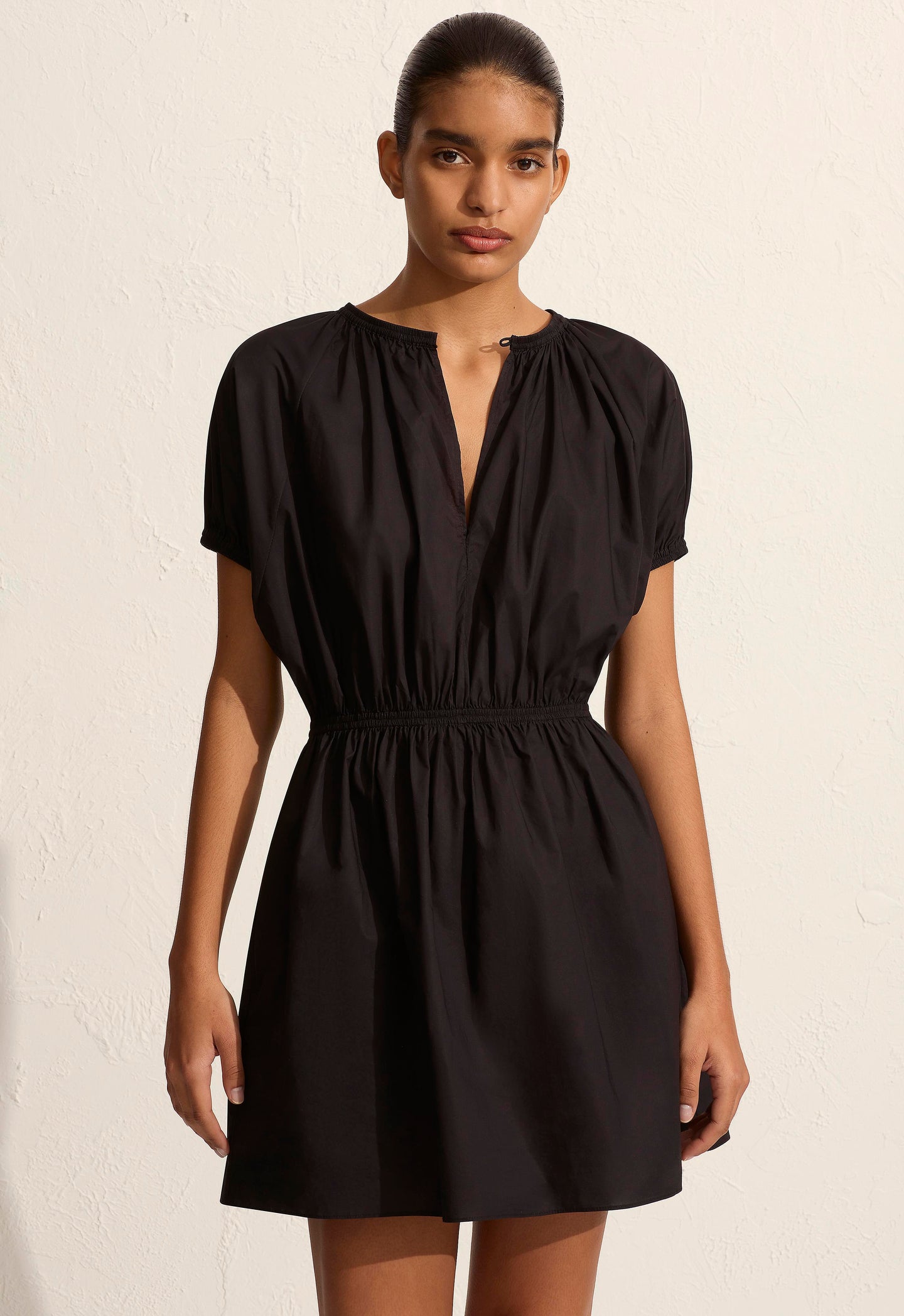 Cocoon Mini Dress - Black - Matteau