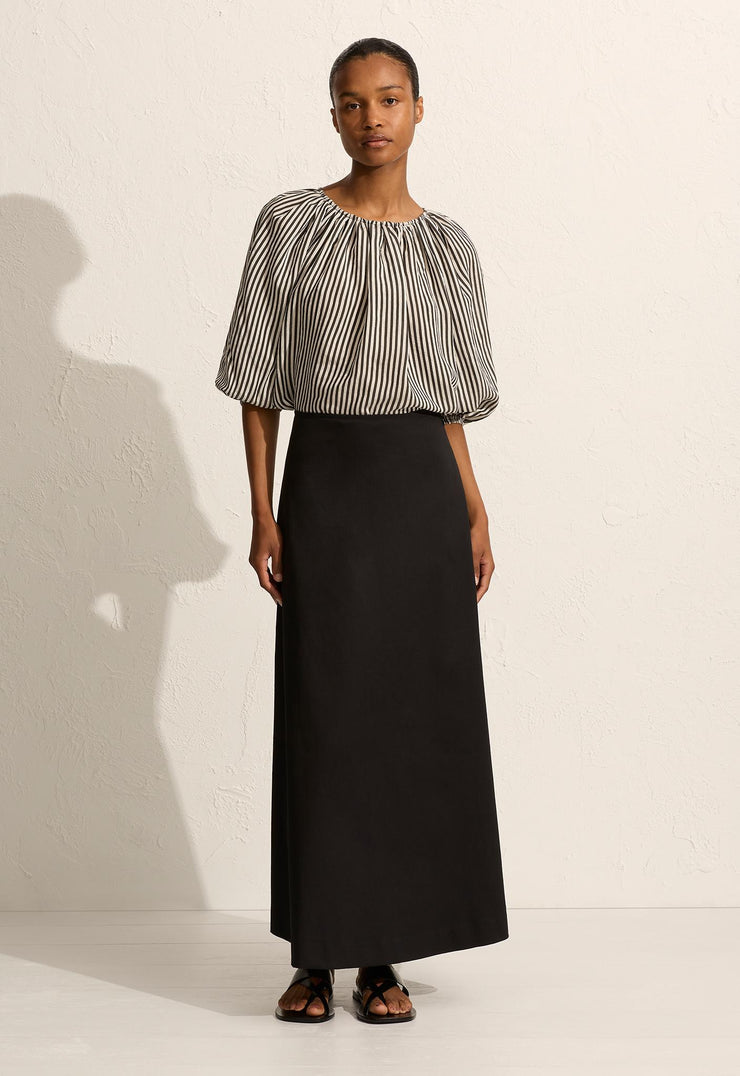 Stripe Cocoon Blouse - Ink Stripe - Matteau