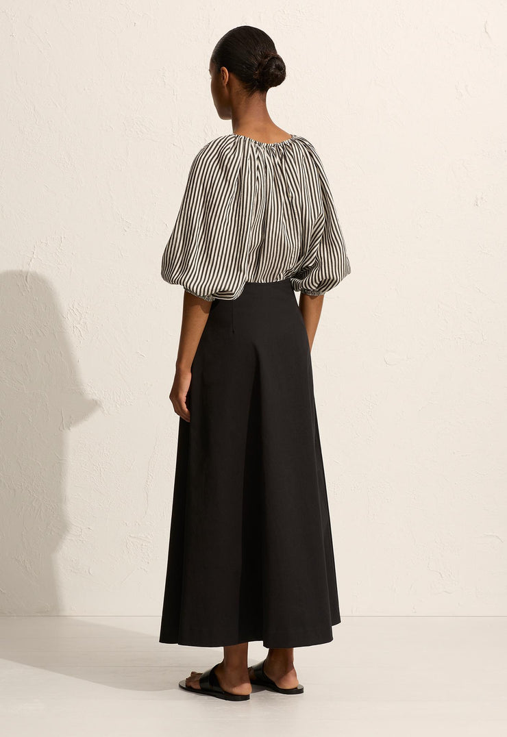 Stripe Cocoon Blouse - Ink Stripe - Matteau