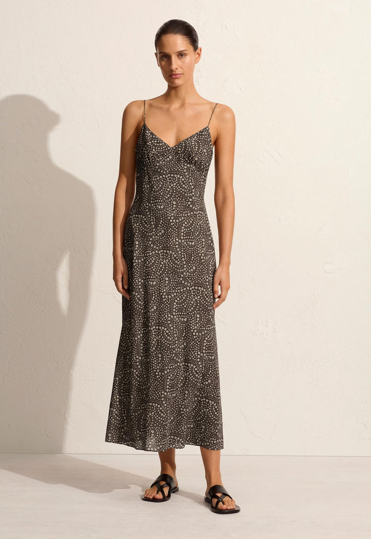 Low Back Slip Dress - Jasmine (Cocoa) - Matteau