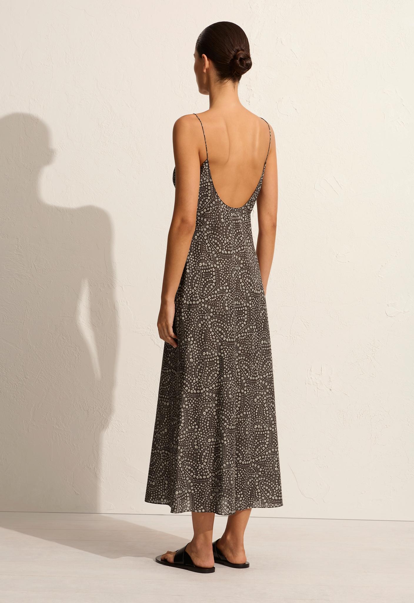 Low Back Slip Dress - Jasmine (Cocoa) - Matteau