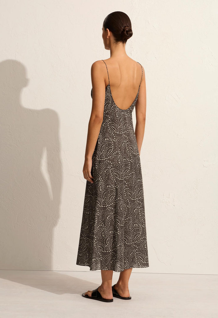 Low Back Slip Dress - Jasmine (Cocoa) - Matteau