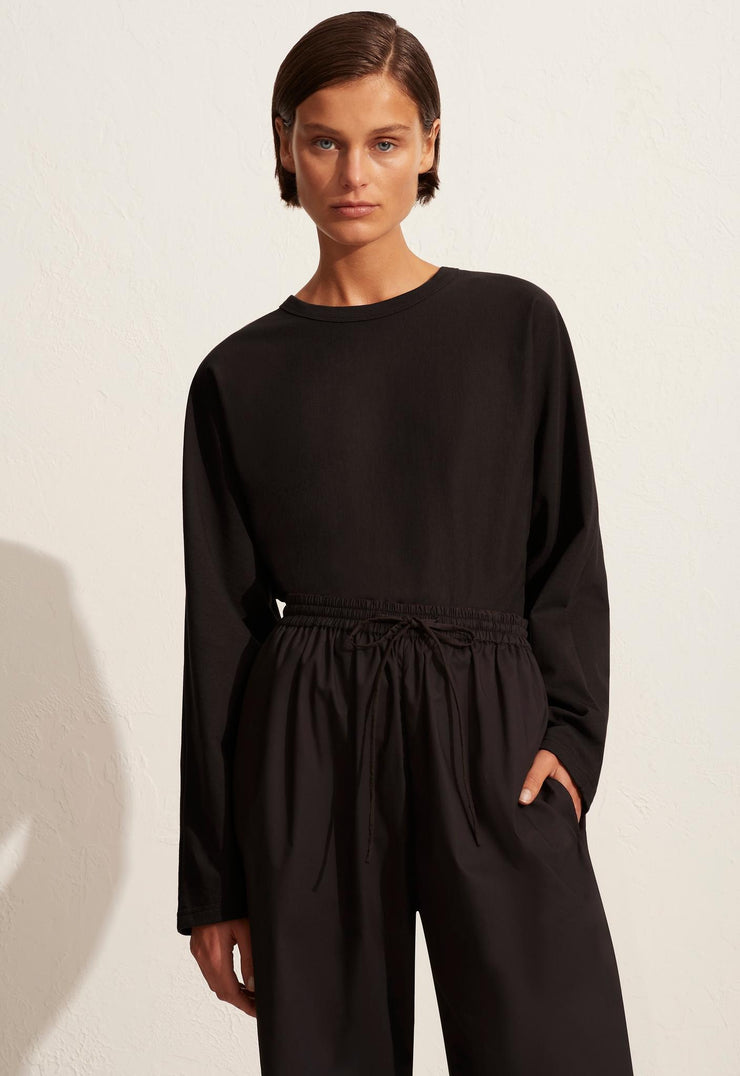 Long Sleeve Magyar Tee - Black - Matteau