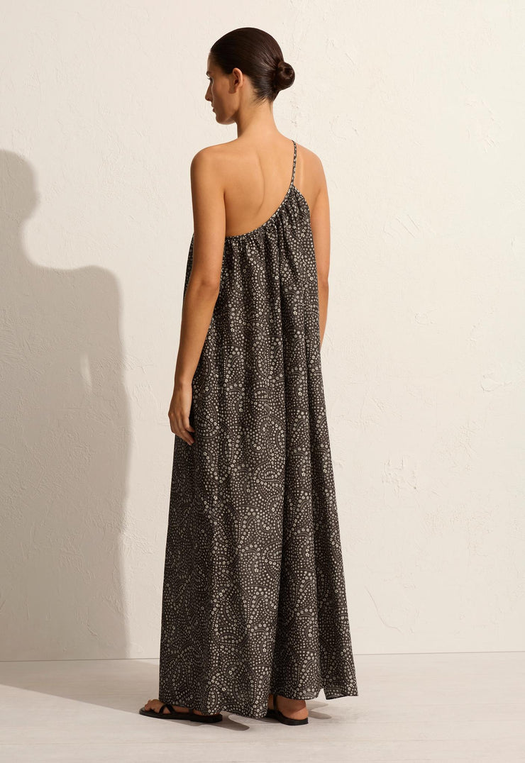 Voluminous One Shoulder Dress - Jasmine (Cocoa) - Matteau