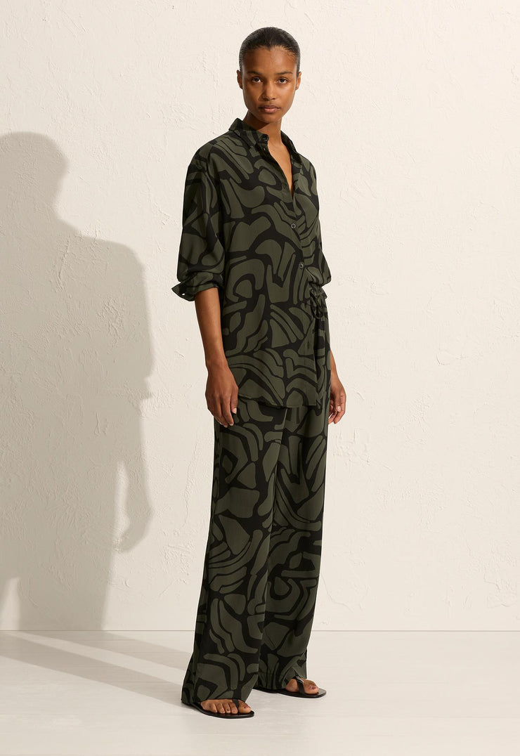 Drawstring Trouser - Pebble - Matteau